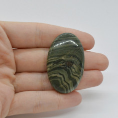 Cabochon jasp zebra verde 43x26x7mm c20