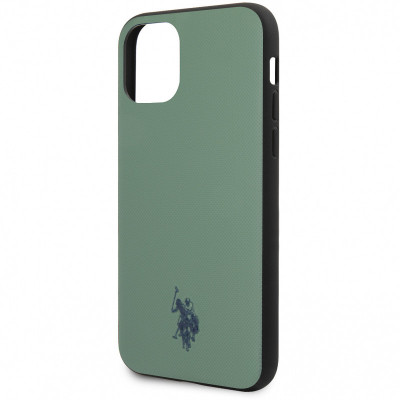 Husa TPU U.S. Polo Wrapped pentru Apple iPhone 11 Pro, Verde-Neagra USHCN58PUGN foto