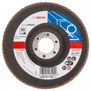 Disc de slefuire evantai BOSCH X551 pentru metal ,D 125 mm; G 60, versiunea dreapta foto