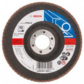 Disc de slefuire evantai BOSCH X551 pentru metal ,D 125 mm; G 60, versiunea dreapta