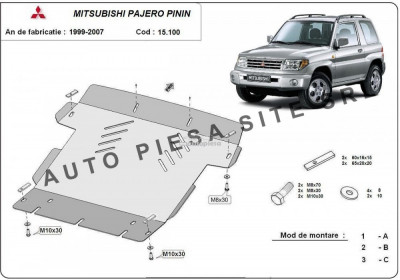 Scut metalic motor Mitsubishi Pajero Pinin fabricat in perioada 1997 - 2007 APS-15,100 foto