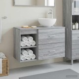 Cumpara ieftin Set dulap baie 2 buc. Sonoma gri 79,5 x 41 x 80 cm