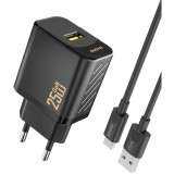Incarcator Retea Cu Cablu USB-C Dudao A27STEU, 25W, 3A, 1 x USB-A, Negru