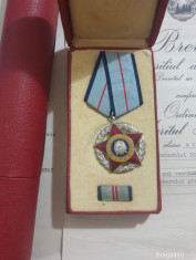 Medalie Ordinul Meritul Militar clasa a II-a, cu brevet foto