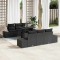 vidaXL Set de canapele pentru grădină 7 pcs Negru 100 x 55 x 73 cm 3357846