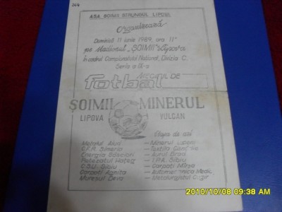 program Soimii Lipova - Minerul Vulcan foto