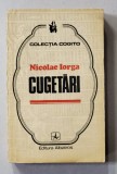 CUGETARI de NICOLAE IORGA , 1972
