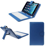 Husa Tableta 7 Inch Cu Tastatura Micro Usb Model X, Albastru C105, Other