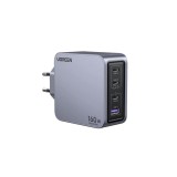 Cumpara ieftin Incarcator rapid retea UGREEN Nexode 160W 4-Port GaN Fast Charger EU + cablu UBS-C, 3x USB-C + 1x USB-A, Gri
