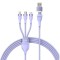 Cablu de Date cu Adaptor USB, Type-C, 100W, 1.2m - Baseus Flash Series 2 (CASS030105) - Purple