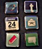 Butonii camasa set 6 buc. interschimbabili tema IT inox birou iconite emoticons