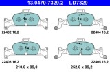 ATE 13.0470-7329.2 ATE Ceramic set placute frana,frana disc