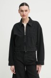 Marc O&#039;Polo geaca jeans culoarea negru, de tranzitie, oversize, 5000006256