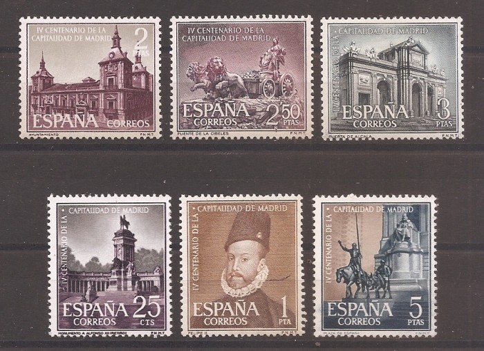 Spania 1961 - Cea de-a 400-a aniversare a Noii Capitale, Madrid, MNH