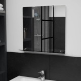 vidaXL Oglindă de perete cu raft, 50 x 50 cm, sticlă securizată 249437