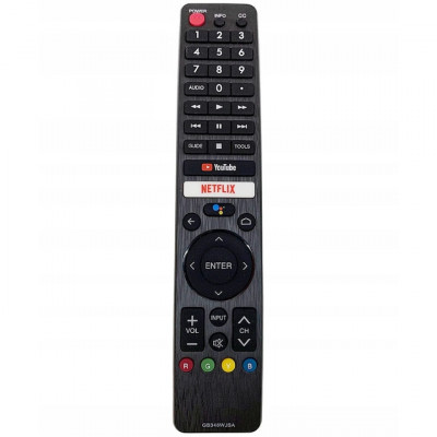 Telecomanda pentru Sharp GB346WJSA, infrarosu, x-remote, Netflix, YouTube, Negru foto