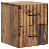 vidaXL Dulap de noapte suspendat Lemn vechi 34,5 x 33 x 40 cm 898991