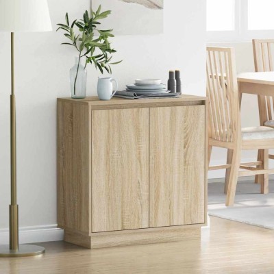 vidaXL Bufet cu raft Stejar Sonoma 71 x 34.5 x 75 cm Lemn compozit 869644 foto