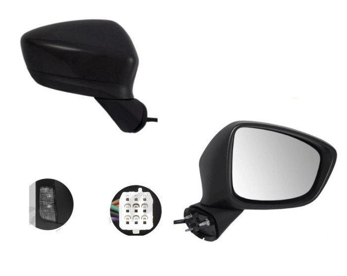 Oglinda exterioara Mazda CX-5 (Ke), 03.2012-2014, partea Dreapta, culoare sticla crom , sticla convexa, cu carcasa grunduita, cu incalzire , ajustare