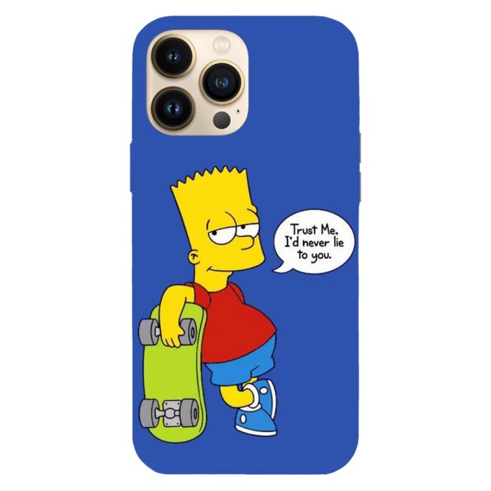 Husa compatibila cu Apple iPhone 15 Plus model Bart Simson Trust me, Silicon, TPU, Viceversa