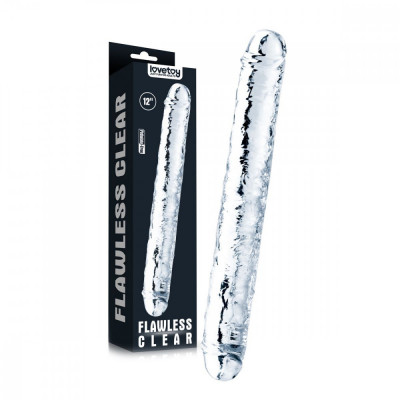 Dildo dublu Flawless Clear Double Dong 12&amp;#039;&amp;#039; [ 30 cm x 3,5 cm ] foto