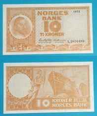 Norvegia 10 Kroner 1972 &#039;Avansarea navelor&#039; UNC serie: L2056486 p31