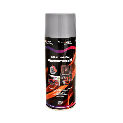 Spray vopsea ARGINTIU rezistent termic pentru etriere 450ml. Breckner BK83118 foto