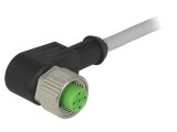 Cablu M12 unghi 4 pini 1,5m 30VAC 4A