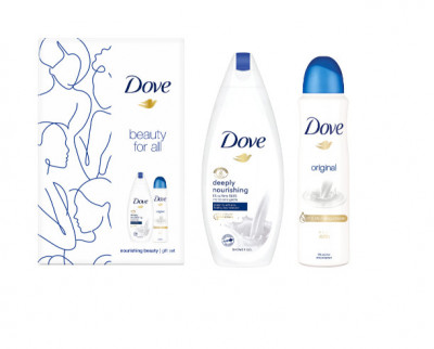 Set cadou Dove Original: Gel de dus 250 ml + Deodorant 150 ml foto