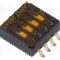 Intrerupator DIP, 2 pozitii, montare SMT, 4 sectiuni, C&amp;K - TDA04H0SB1