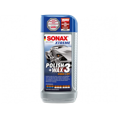 Pasta Polish cu Ceara Sonax Polish and Wax 3 Hybrid NPT, 250ml foto