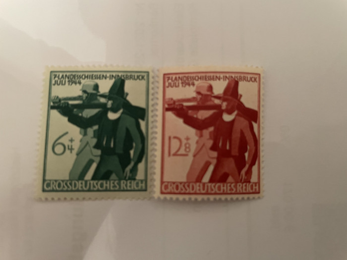 deutsches reich serie timbre nestampilata