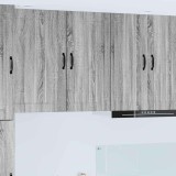 VidaXL Dulap suspendat de bucătărie cu raft Gri Sonoma 40 x 31 x 80 cm 885031