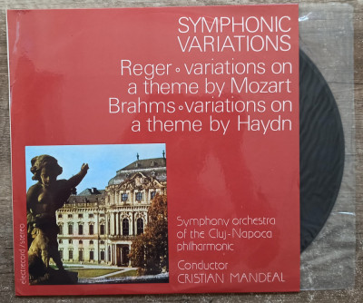 Symphonic Variations, Reger, Brahms, Filarmonica din Cluj// disc vinil foto