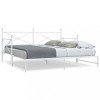 VidaXL Pat de zi cu căuț fără saltea alb 100x190 cm oțel