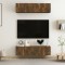 Gossi dulap tv de perete, 4 buc, stejar, 60x30x30 cm, lemn prelucrat