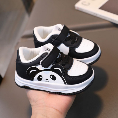 Adidasi alb cu negru - Love panda (Marime Disponibila: Marimea 22) foto