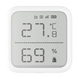 Detector de temperatura si umiditate wireless Hikvision DS-PDTPH-E-WE, seria AXPRO,