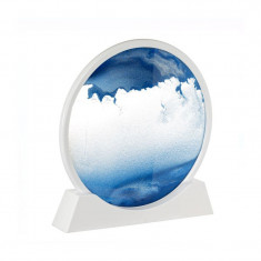 Clepsidra decorativa 3D cu nisip albastru, 29 x 5 x 31 cm