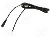 Cablu alimentare DC, cabluri, DC 5,5/2,1 soclu, negru, 5m, WEST POL - S21-TT-C050-500BK