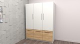 Dulap David Oak Craft Gold 6 usi, 150 cm x 200 cm