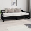 VidaXL Pat de zi extensibil, negru, 2x(90x200) cm, lemn masiv de pin 820376