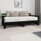 vidaXL Pat de zi extensibil, negru, 2x(90x200) cm, lemn masiv de pin 820376