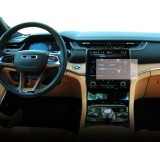 Folie Protectie Navigatie Jeep Grand Cherokee L 2020+, Duragon, protectie Display Navigatie, silicon Transparent, Anti-zgarieturi, kit instalare
