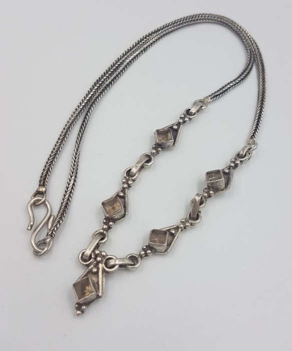 Superb colier vintage manufacturat din argint