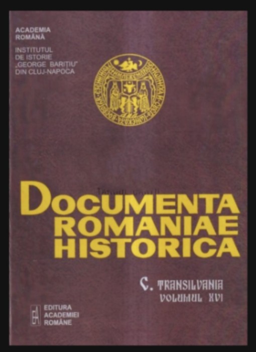 Documenta Romaniae Historica C. Transilvania vol. XVI (1381-1385)