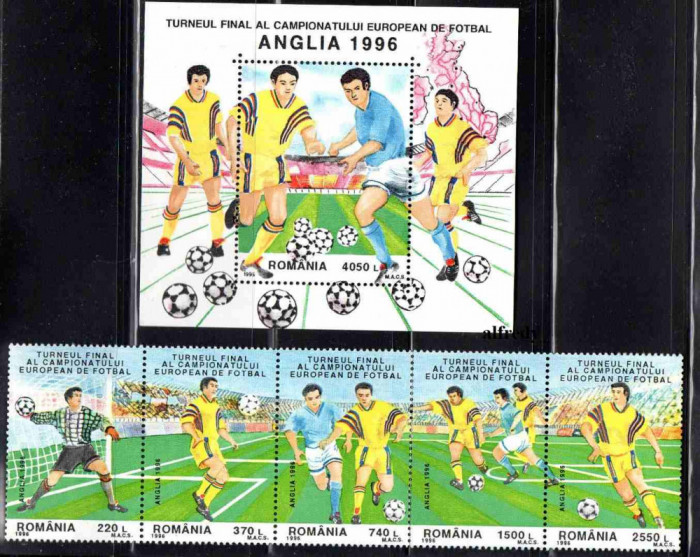ROMANIA 1996, Fotbal Anglia, 1409a 1410, MNH