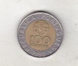 Bnk mnd Portugalia 100 escudos 1998 bimetal, Europa