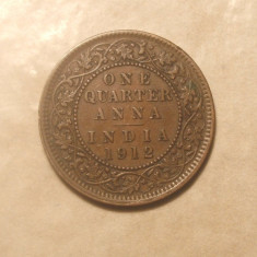INDIA QUARTER ANNA 1912