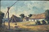 Tablou Ulei/Carton &quot;Fantana cu cumpana&quot; Nesemnat 27x40.5cm (39x52cm) Arta